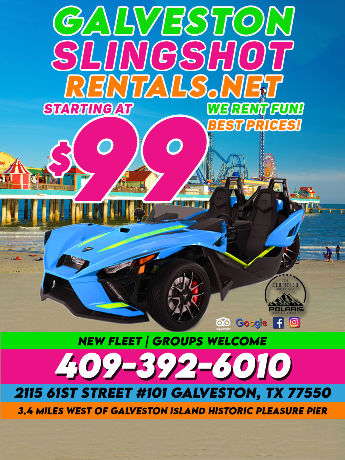 Galveston Slingshot Rentals | Slingshot, Jeep, and Scooter Rentals in  Galveston, TX